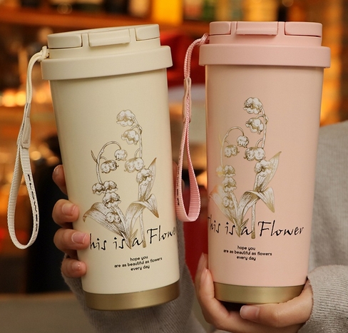 Linglan insulated cup coffee cup double drinking cup gift cup cu